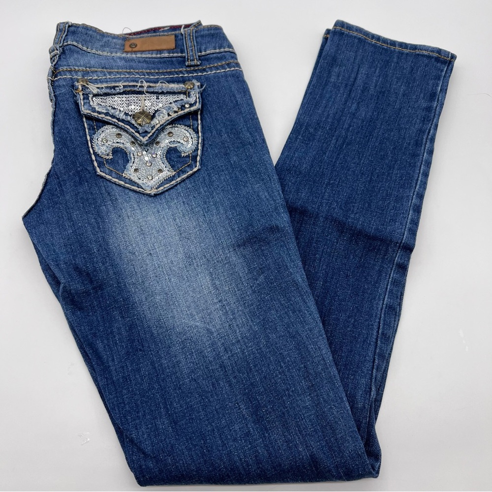 Antique Rivet Women's Blue Boot Cut Jeans